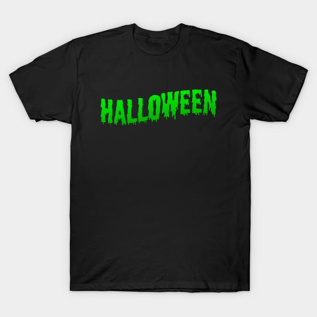 Green Halloween T-Shirt by Widmore